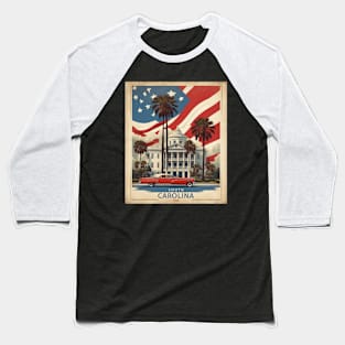 South Carolina United States of America Tourism Vintage Baseball T-Shirt